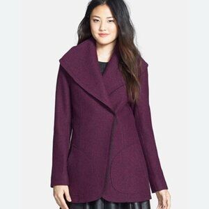 Halogen boiled wool shawl collar coat XS